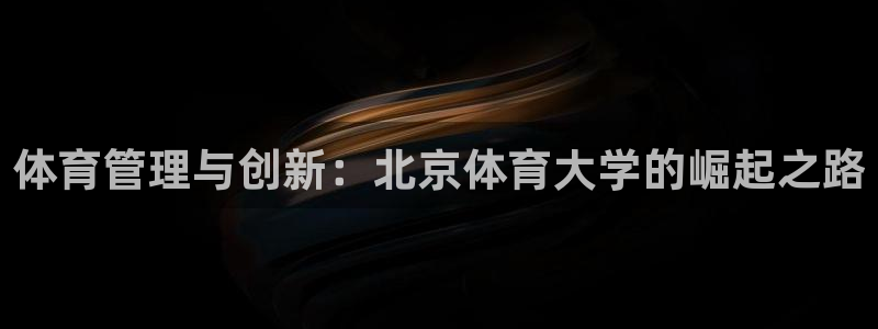 必一运动·(B-Sports)土豆：体育管理与创新：北京体育