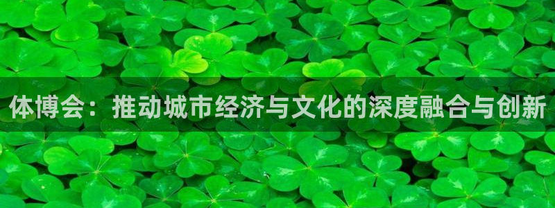 必一体育官方入口：体博会：推动城市经济与文化的深度融合与创新
